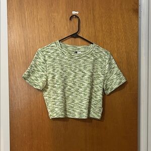 H&M Green Patterned Crop Top